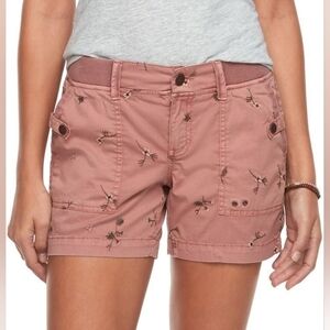 Sonoma Tan Cargo Shorts with Relaxed Fit and Cotton Blend